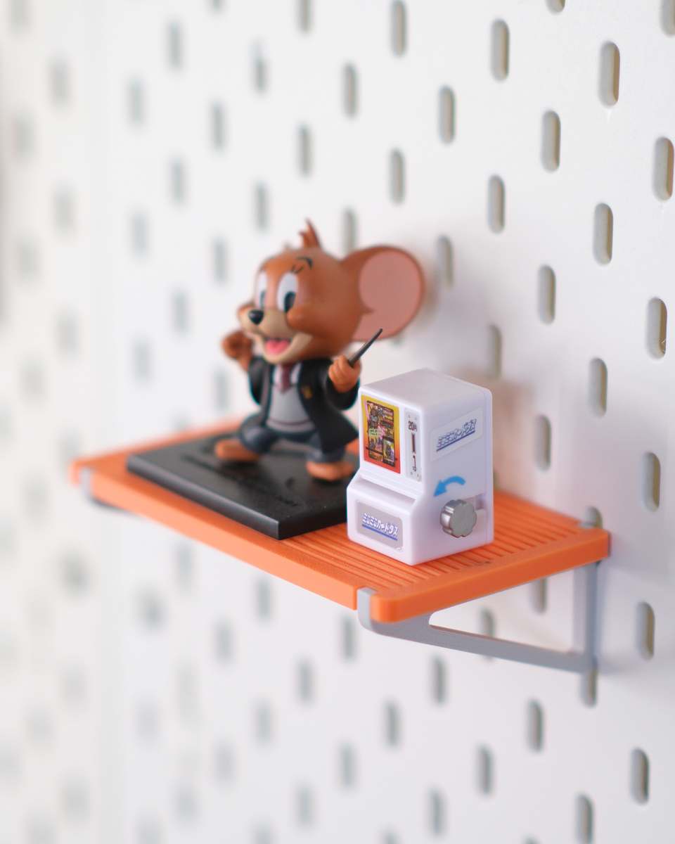 Ikea Skadis Minimal Toy Display Shelf – Snap‑on Pegboard Shelf For Mini Figures - thumbnail 9